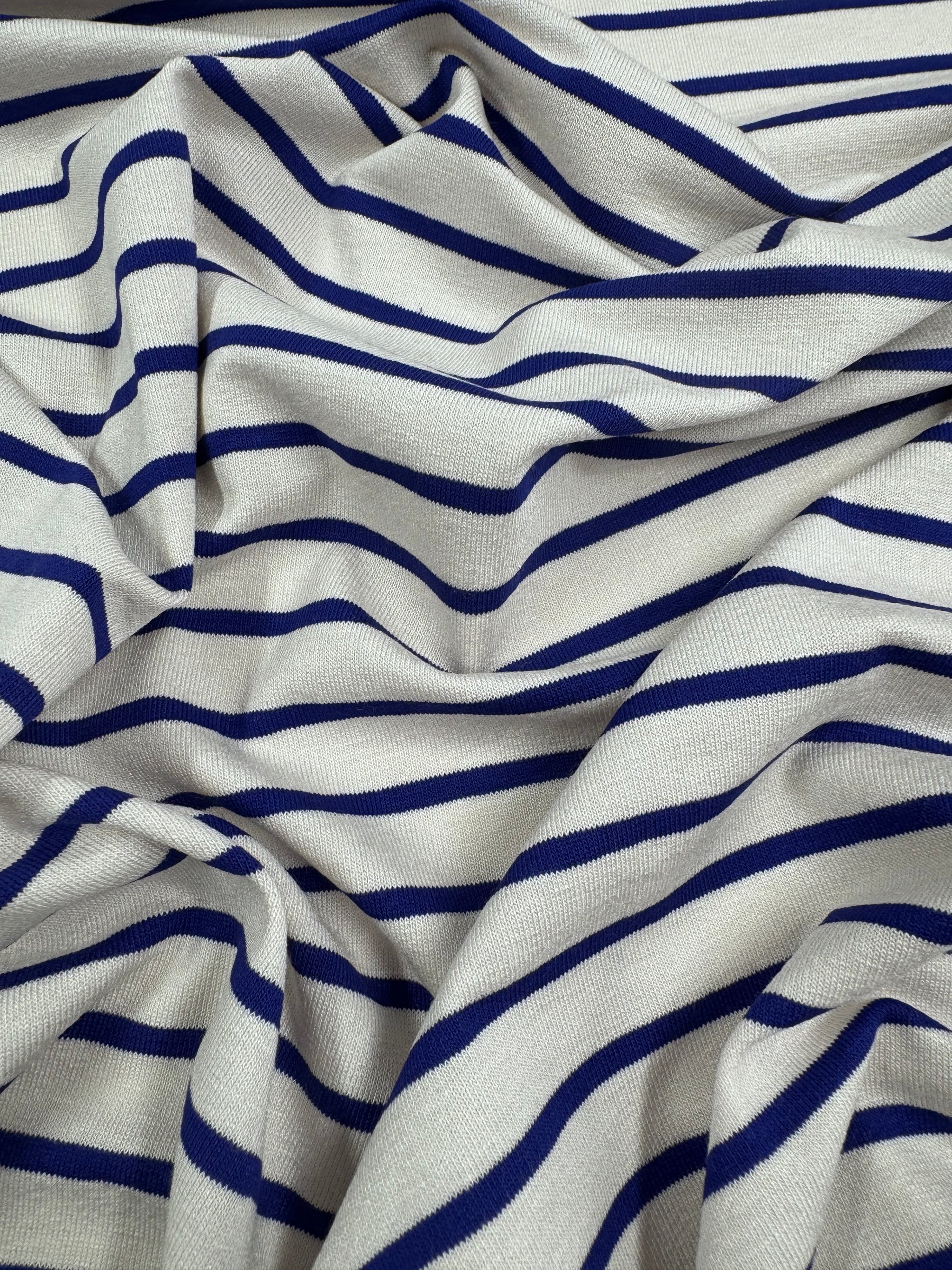 Cotton Lycra - Royal / Beige - 150cm