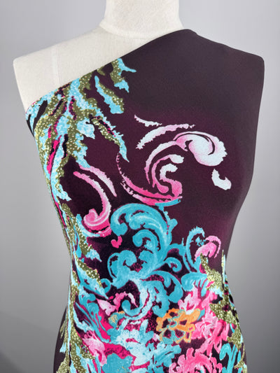 Designer Lycra - Aurora Paisley - 155cm