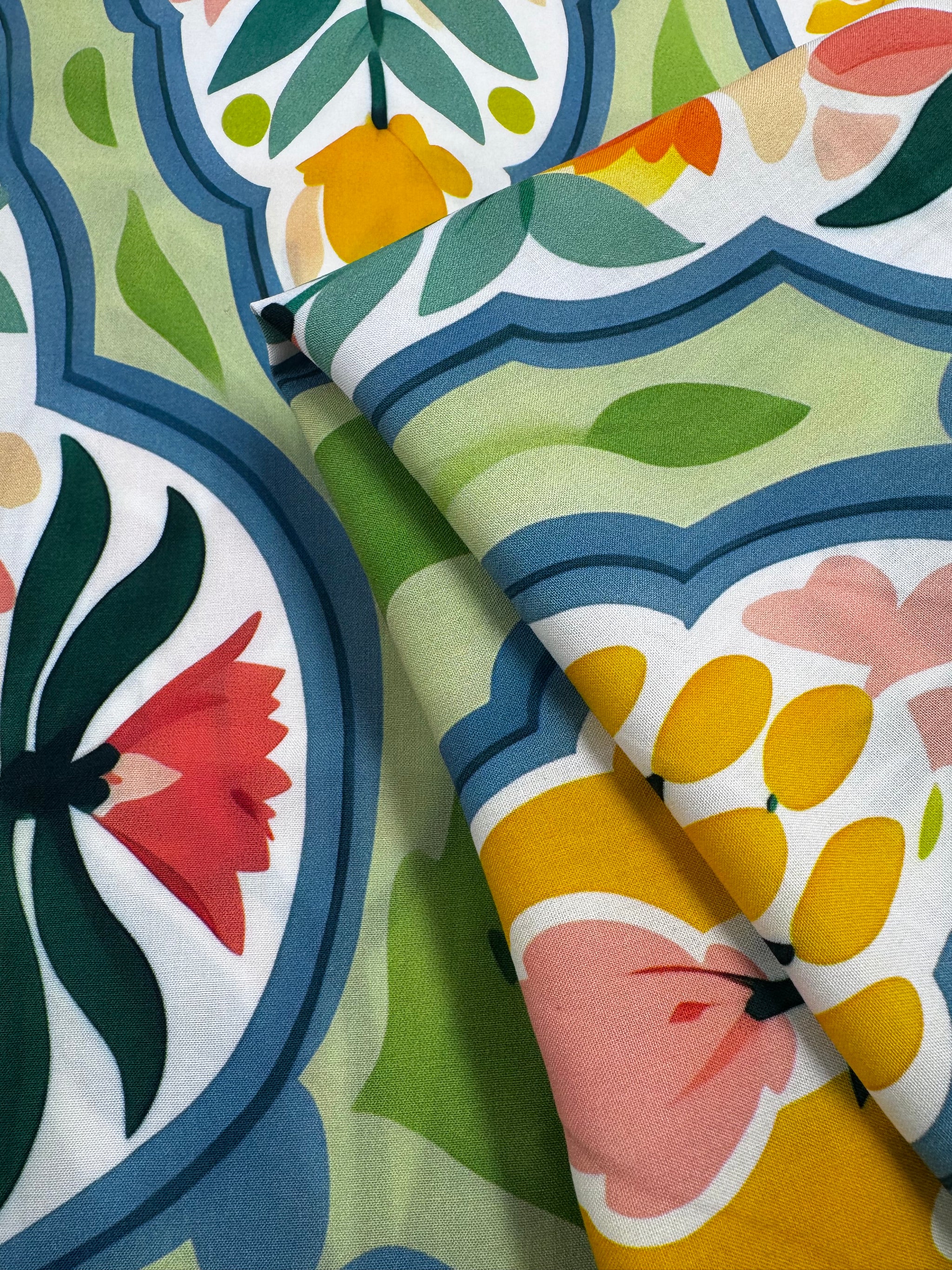Designer Rayon - Boho Floral - 145cm