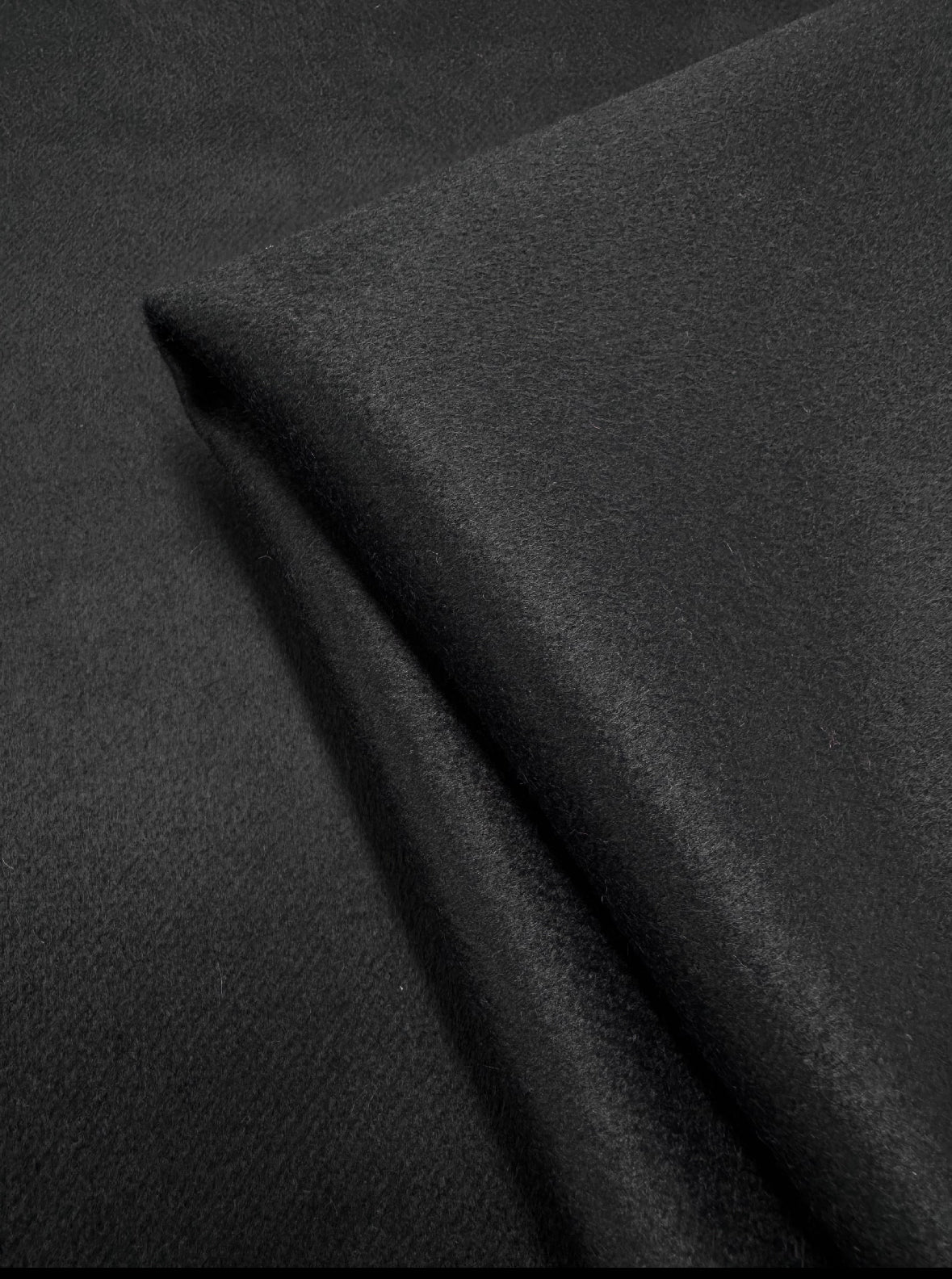 Wool Cashmere - Black - 150cm