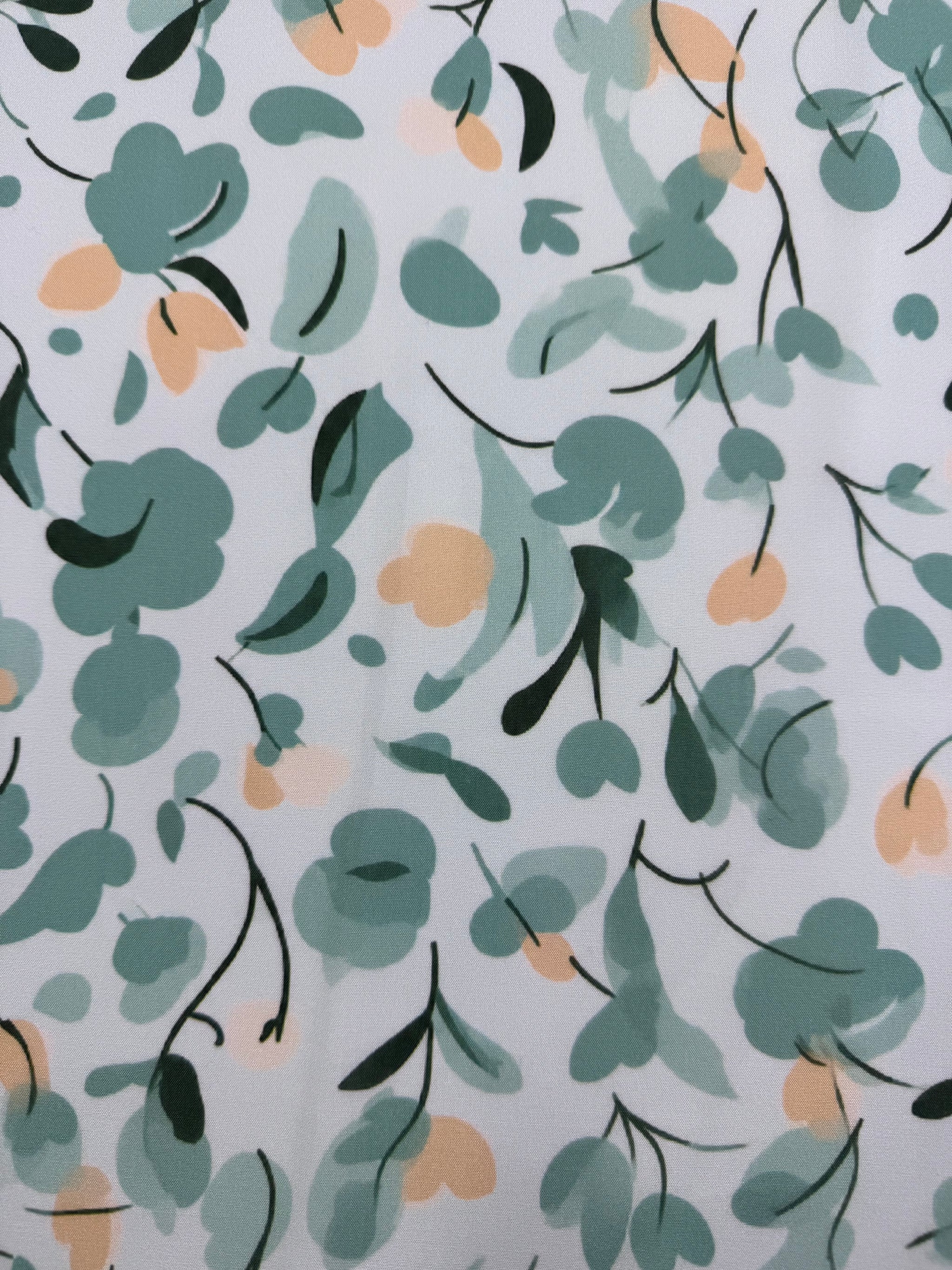Silkyfall rayon - Celadon Bloom - 145cm