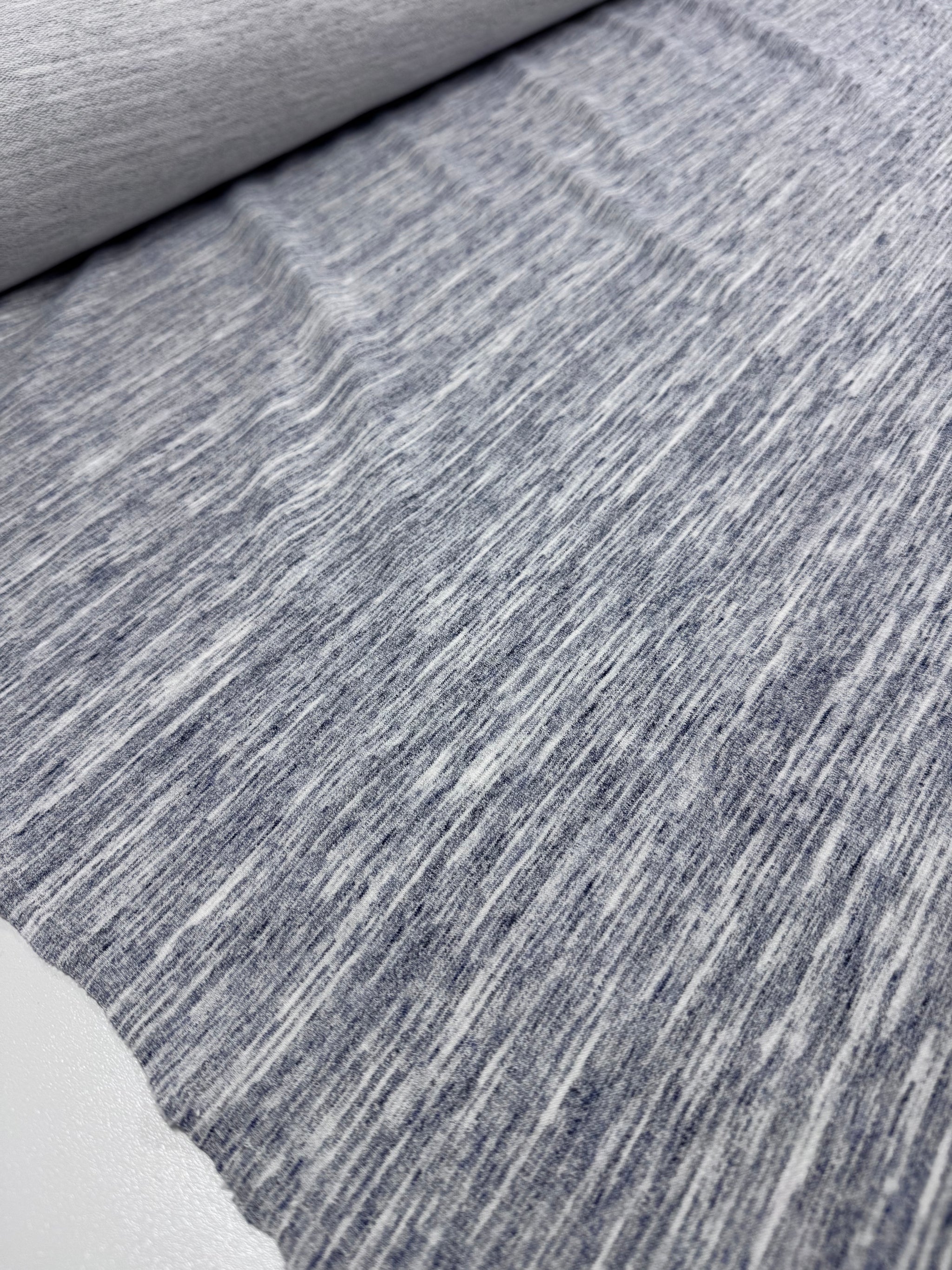 Unbrushed Fleece - Grey/ Navy - 170cm