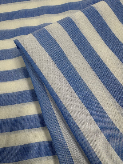 Cotton Voile - Azurine & white - 145cm