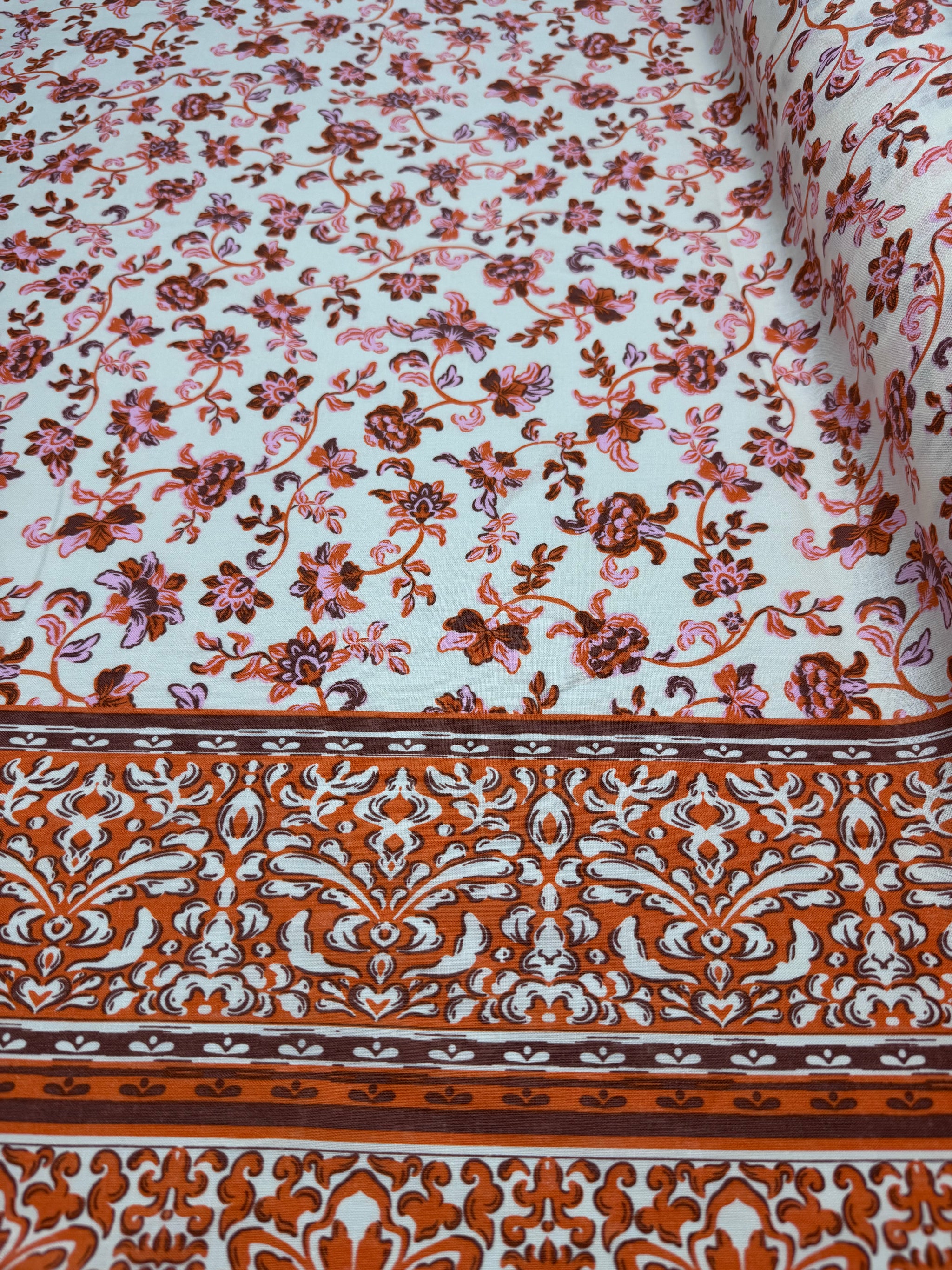 Linen Blend - Golden Poppy Tapestry - 140cm