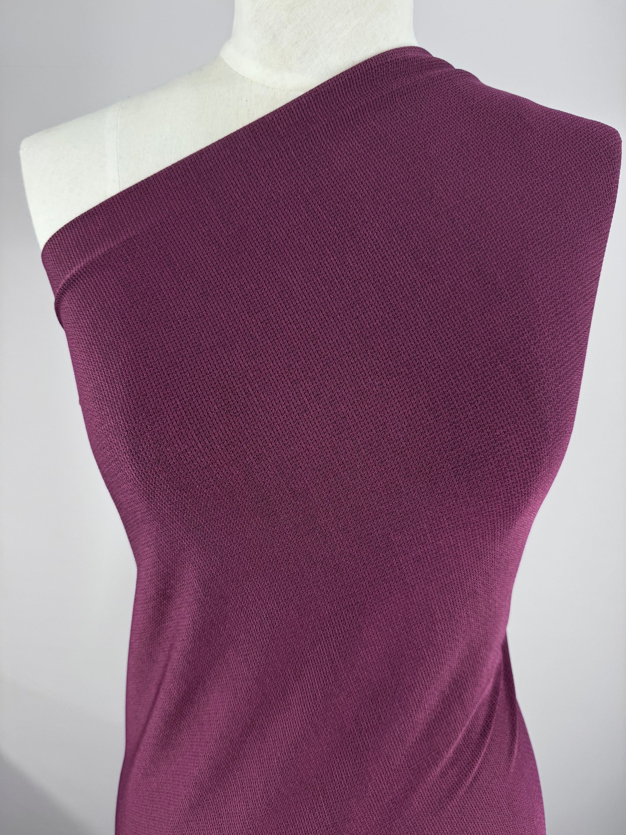 Textured Knit - Black / Cordovan - 150cm