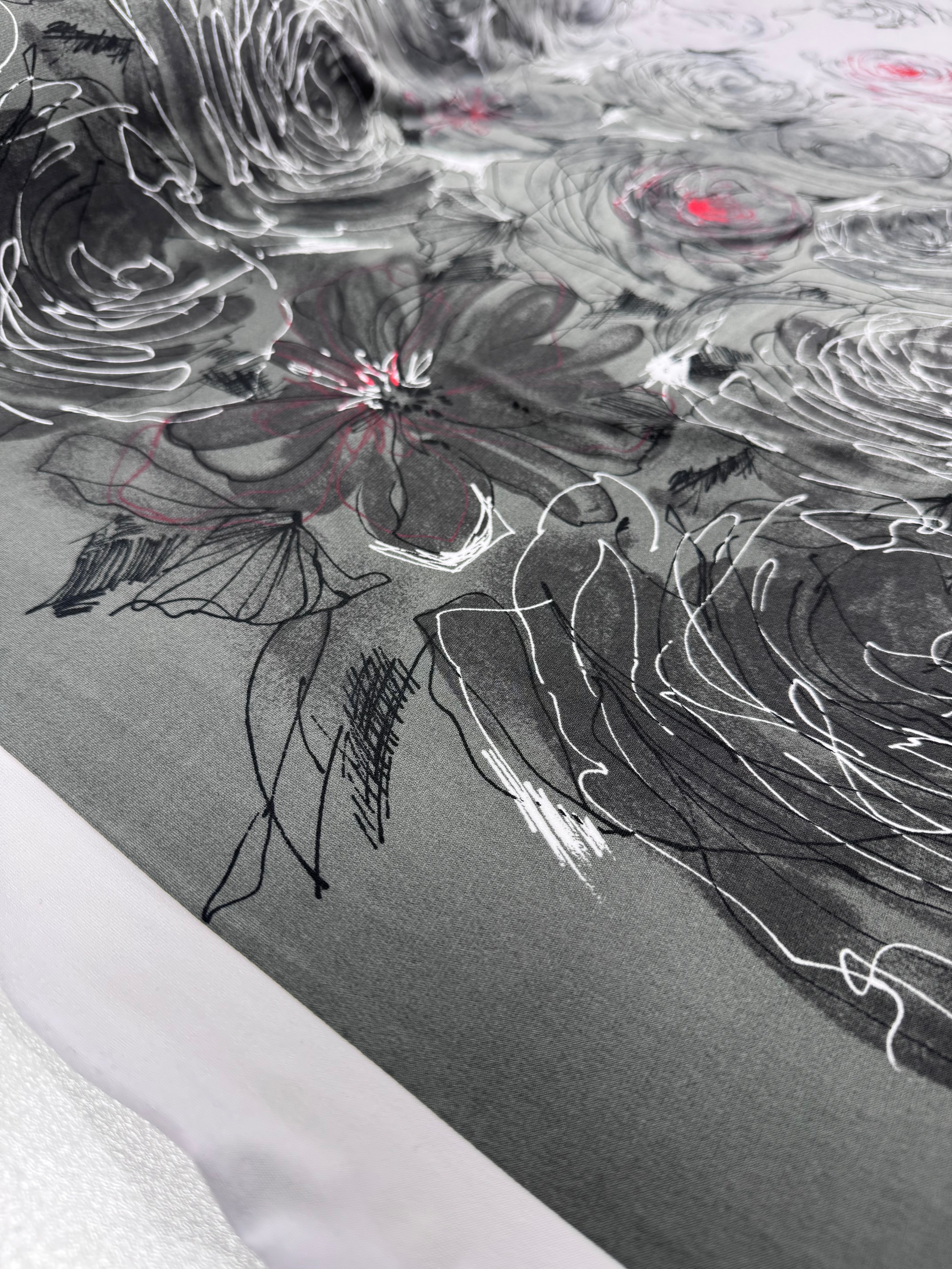 Designer Lycra - Nocturne Rose - 155cm