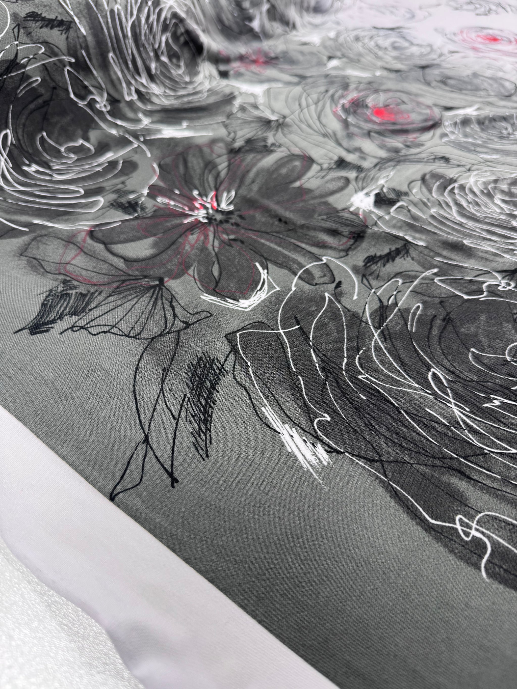 Designer Lycra - Nocturne Rose - 155cm