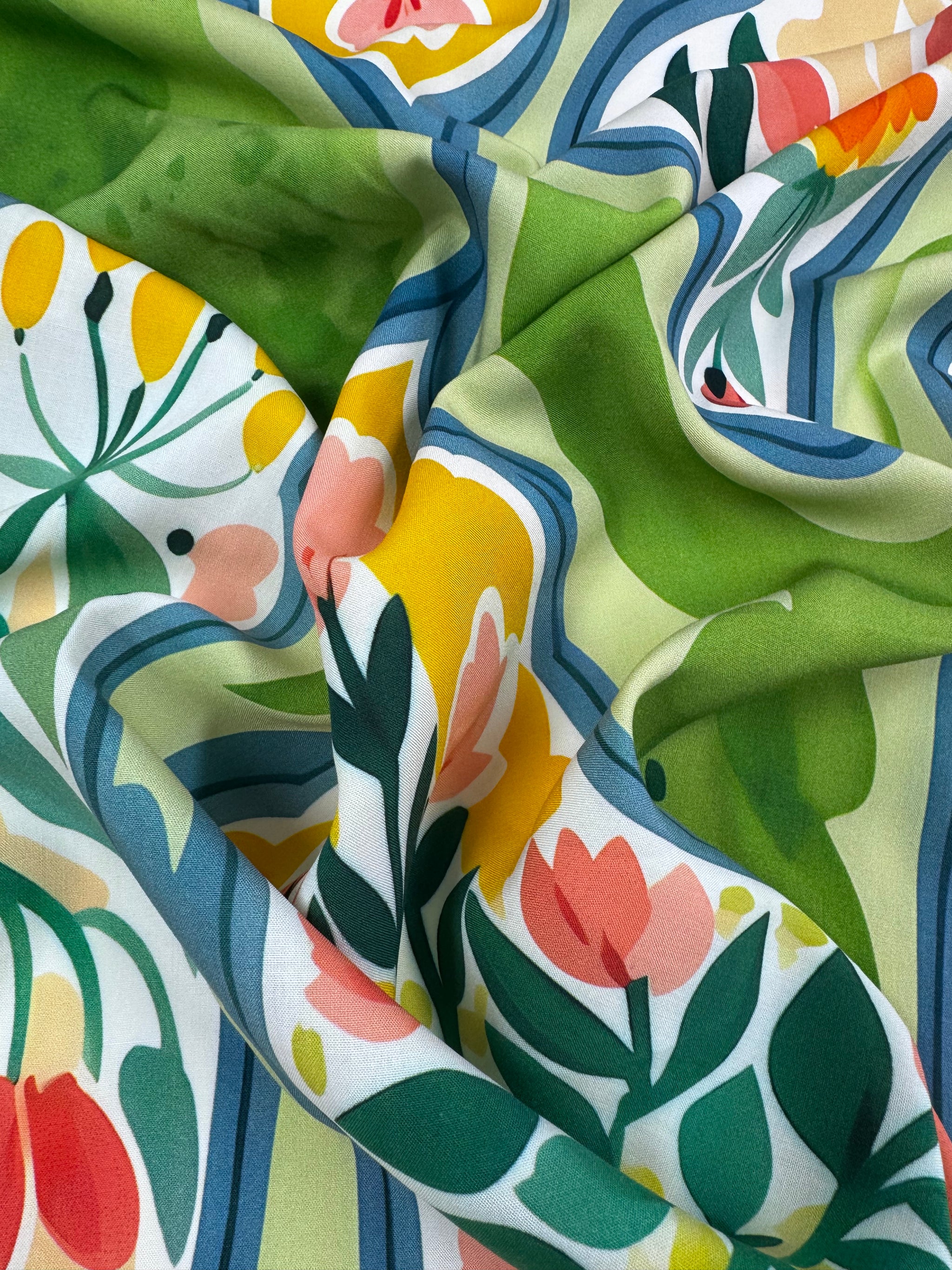 Designer Rayon - Boho Floral - 145cm