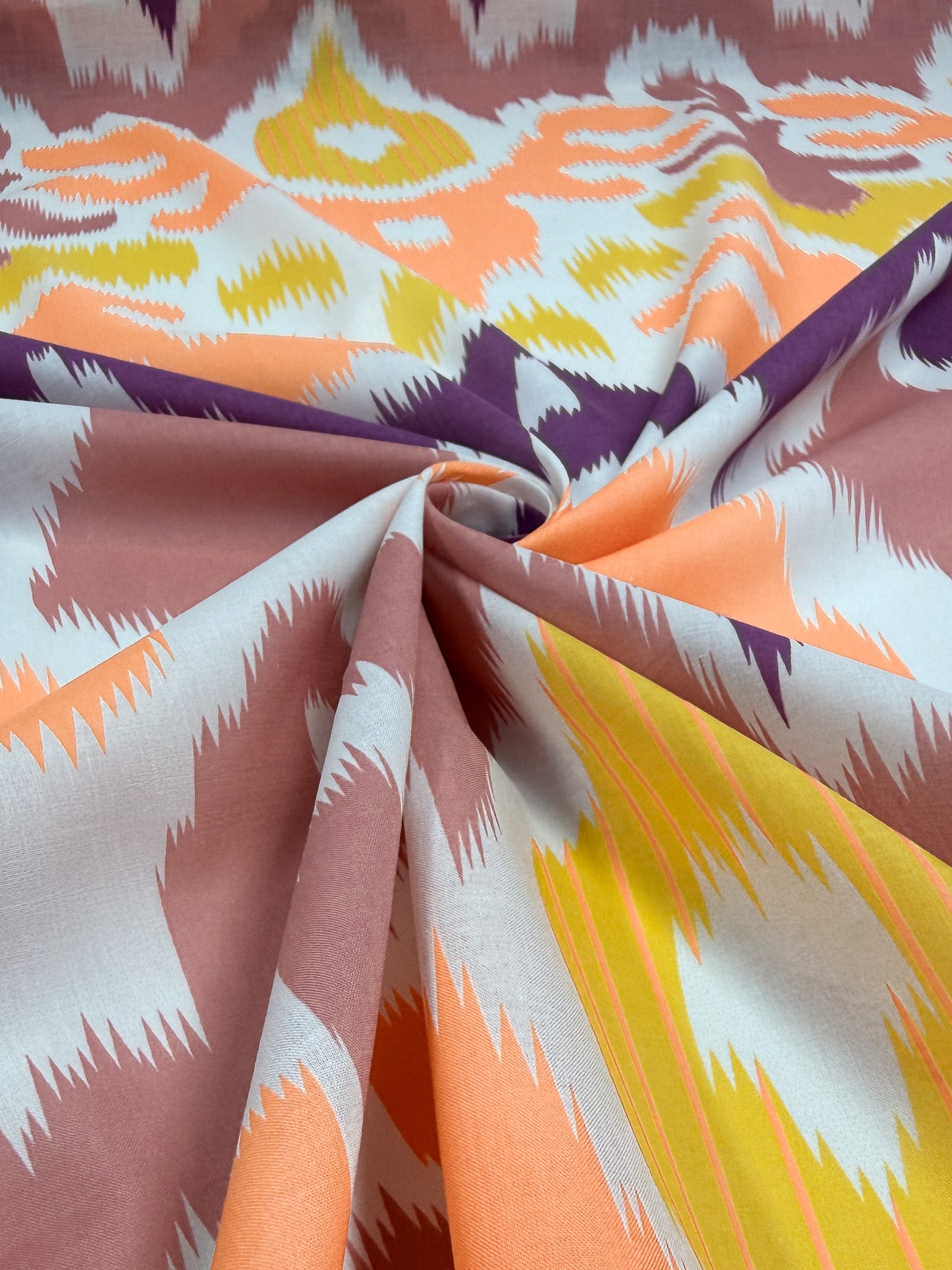 Cotton Voile - Tangerine Palm - 145cm
