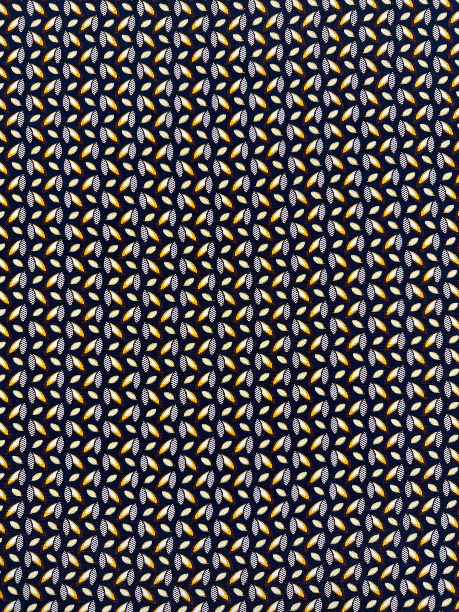 Viscose Crepe- Golden Leaf Geo - 150cm