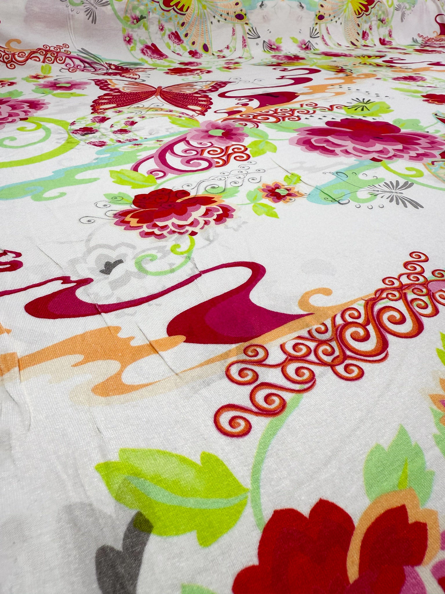 Viscose Knit - Butterfly Garden - 132cm
