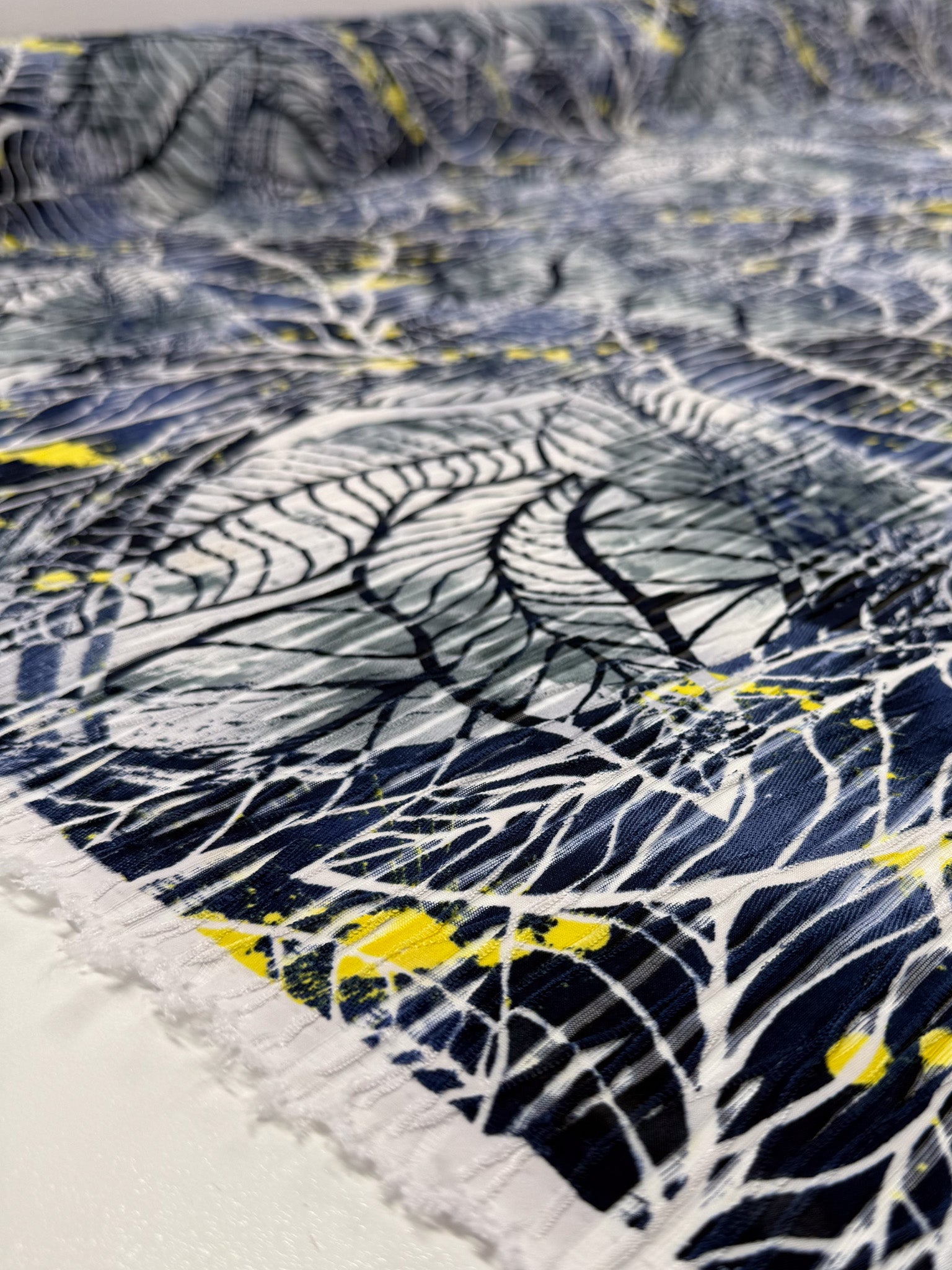 Textured Lycra - Midnight Tropic - 147cm