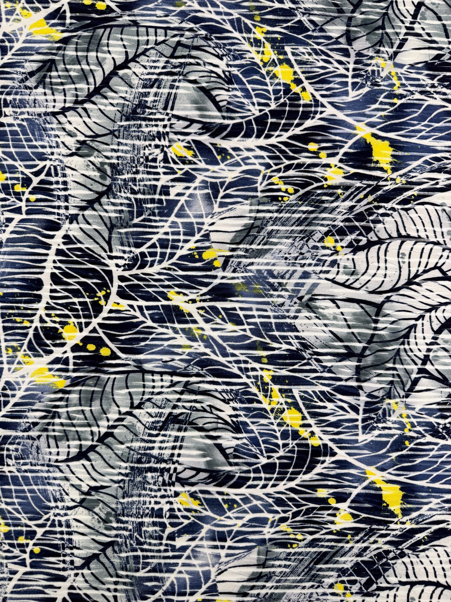 Textured Lycra - Midnight Tropic - 147cm