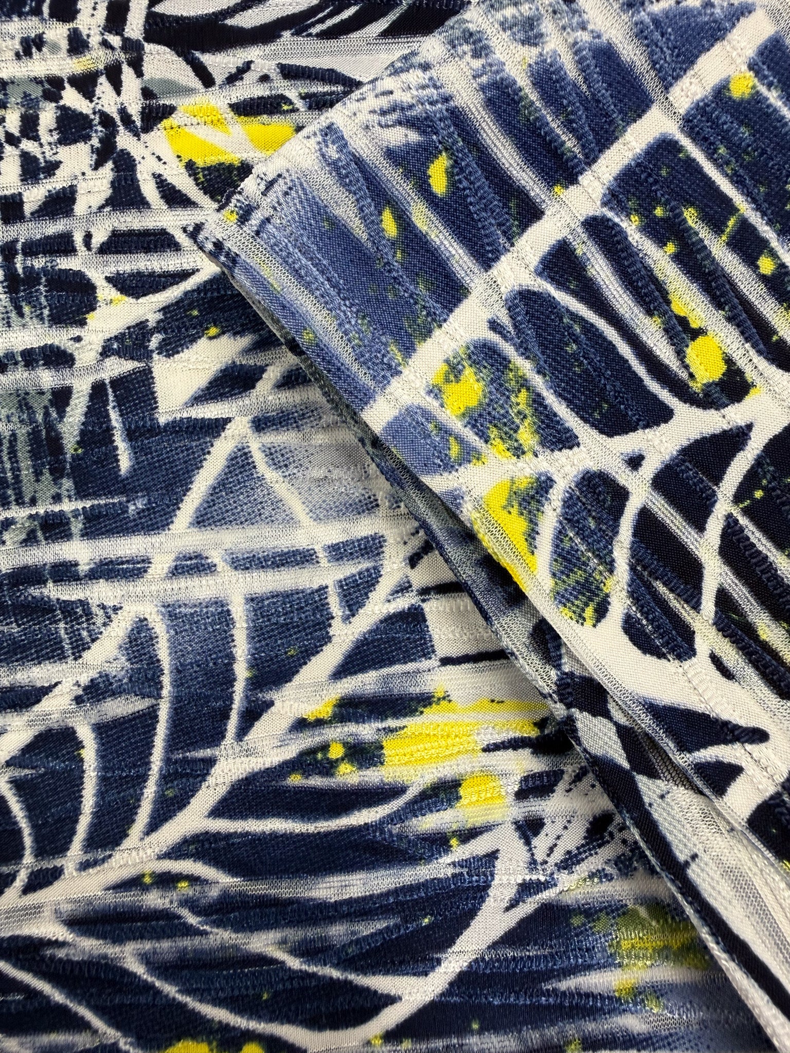 Textured Lycra - Midnight Tropic - 147cm