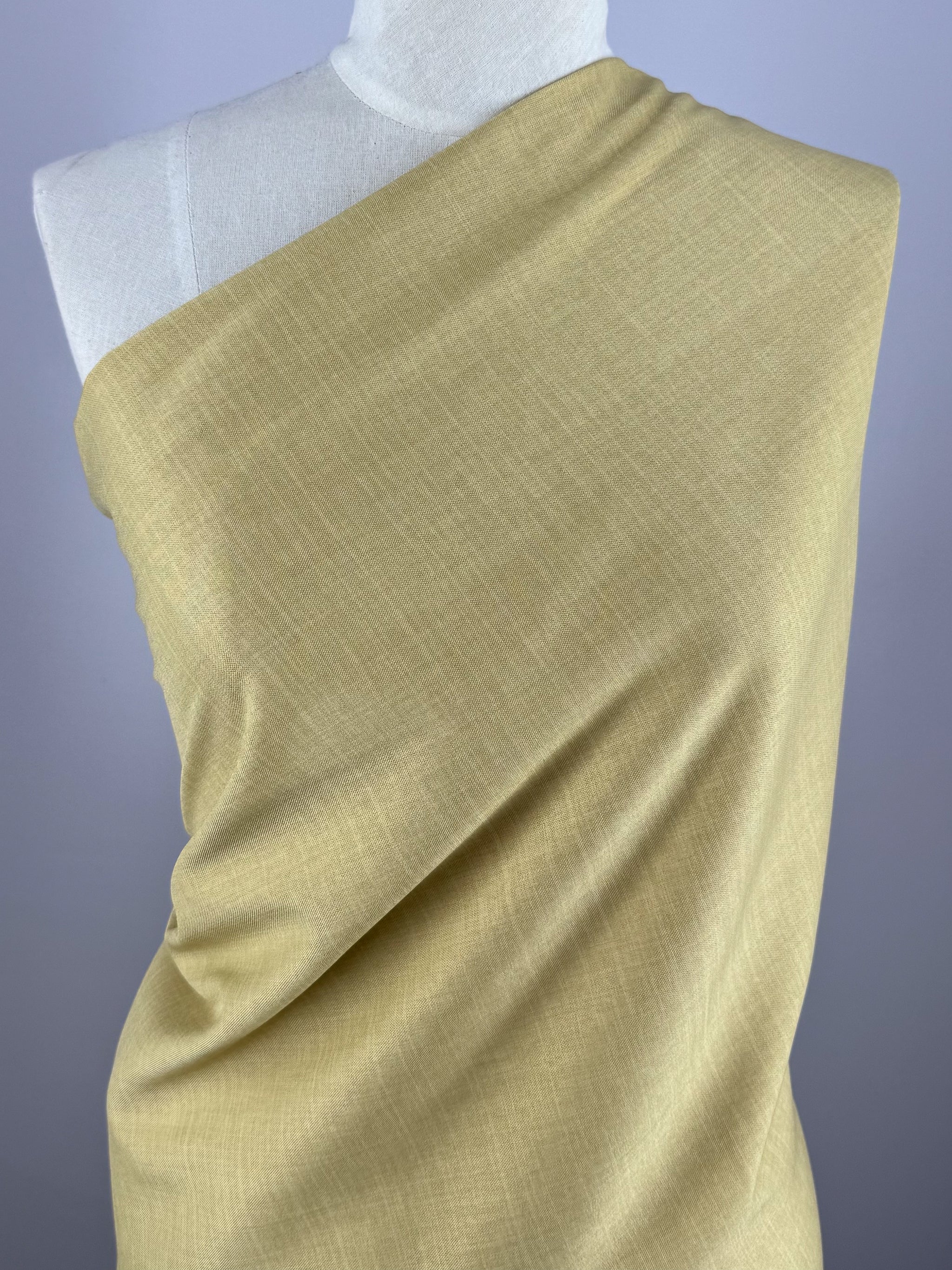 A mannequin is draped in 