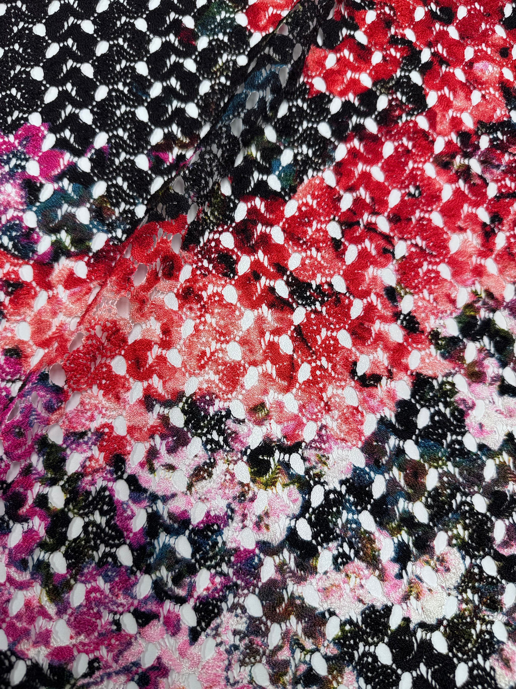 Designer Anglaise Lace - Neon Bloom - 128cm