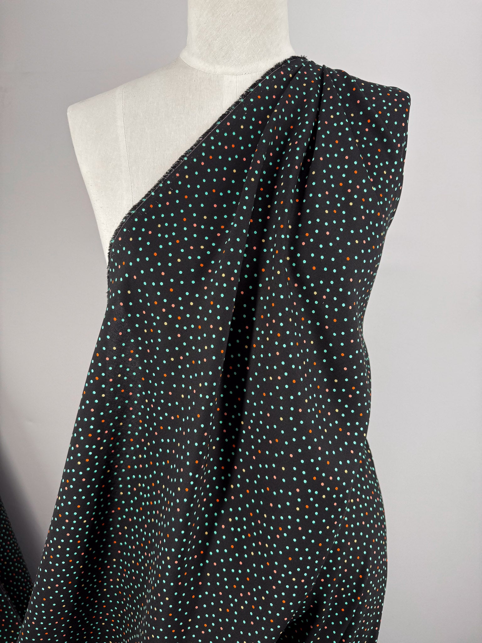 Printed Viscose - Mint Spot - 146cm