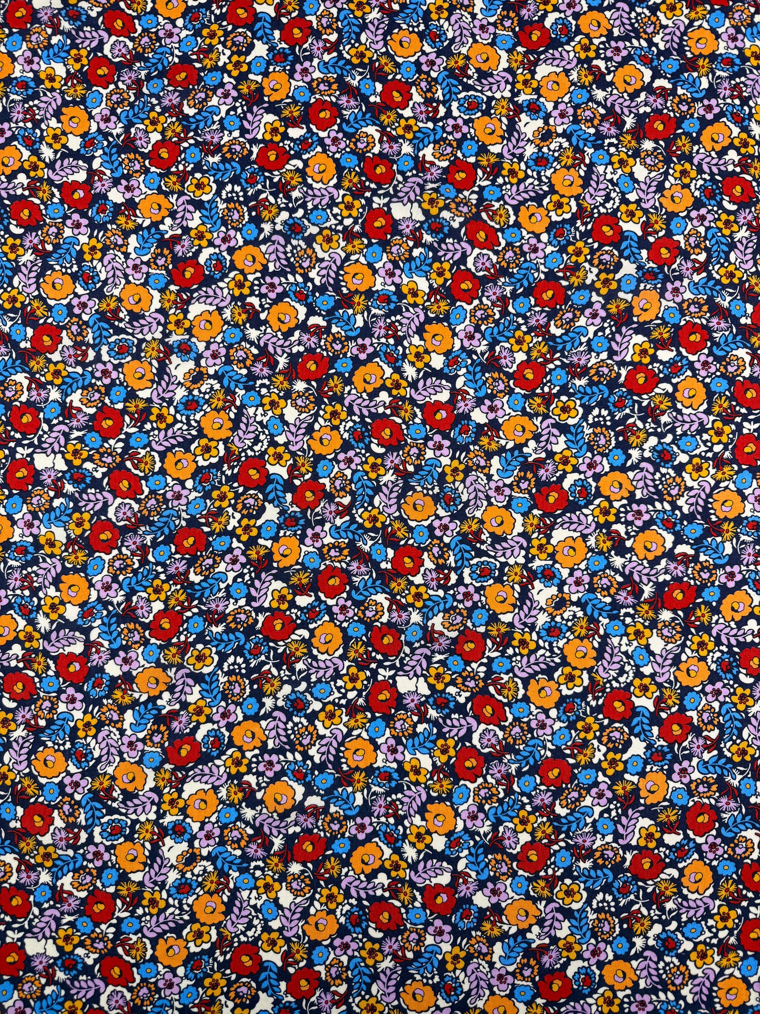 Mercerised Viscose - Retro Meadow - 148cm