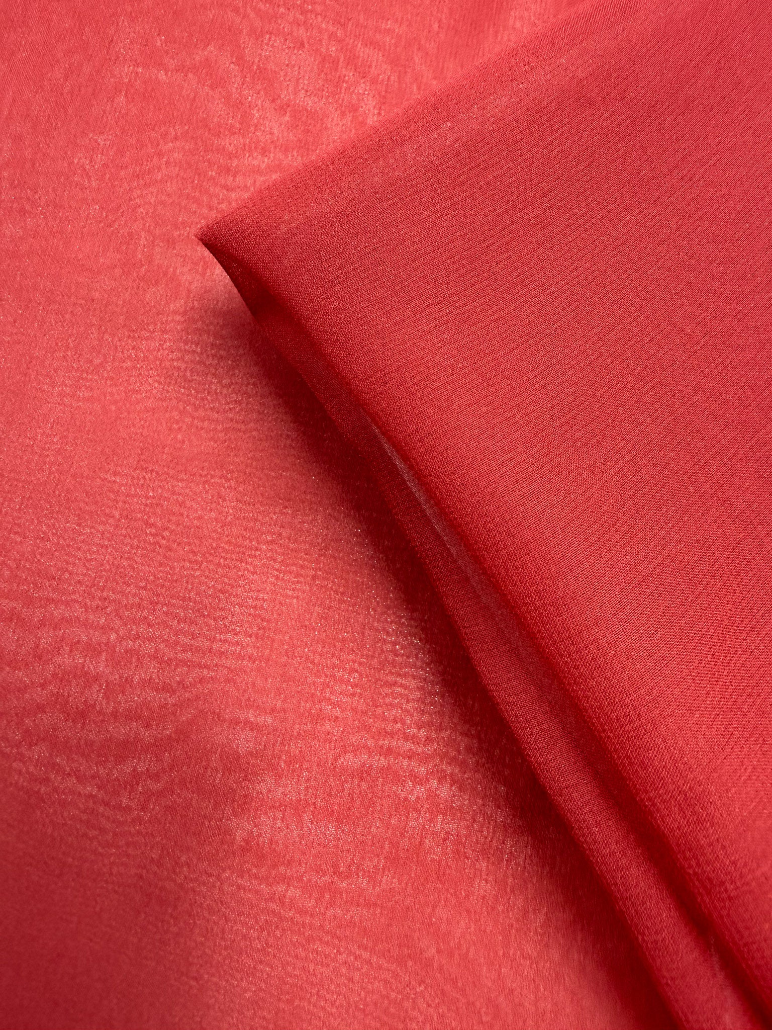 100% Pure Silk Georgette - Red Quince - 135cm