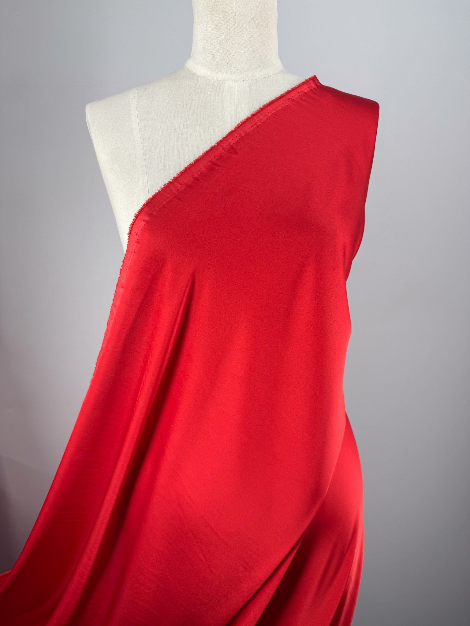 Liquid Satin - Tomato- 150cm