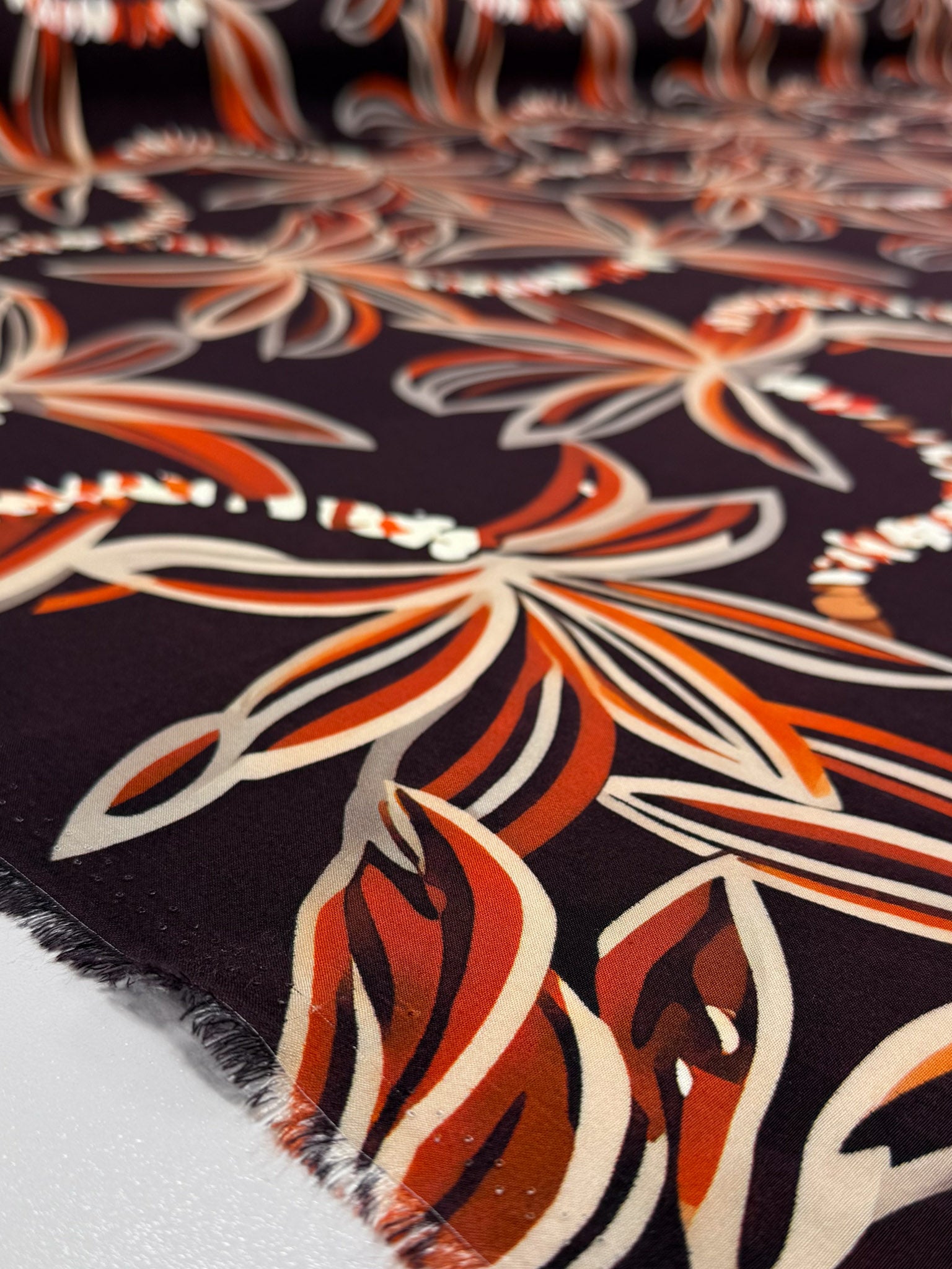 Designer Rayon - Ember Palm - 145cm
