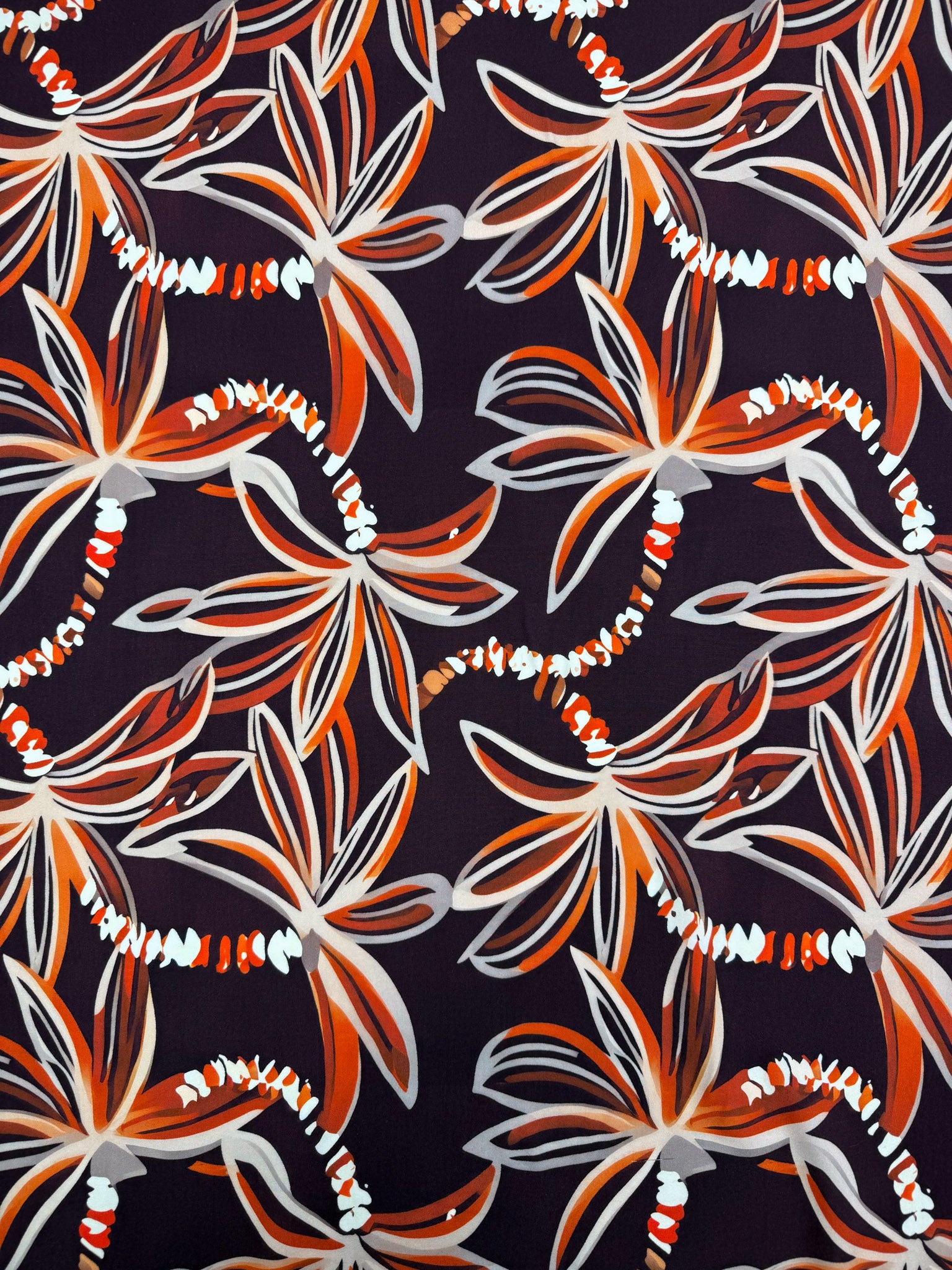 Designer Rayon - Ember Palm - 145cm