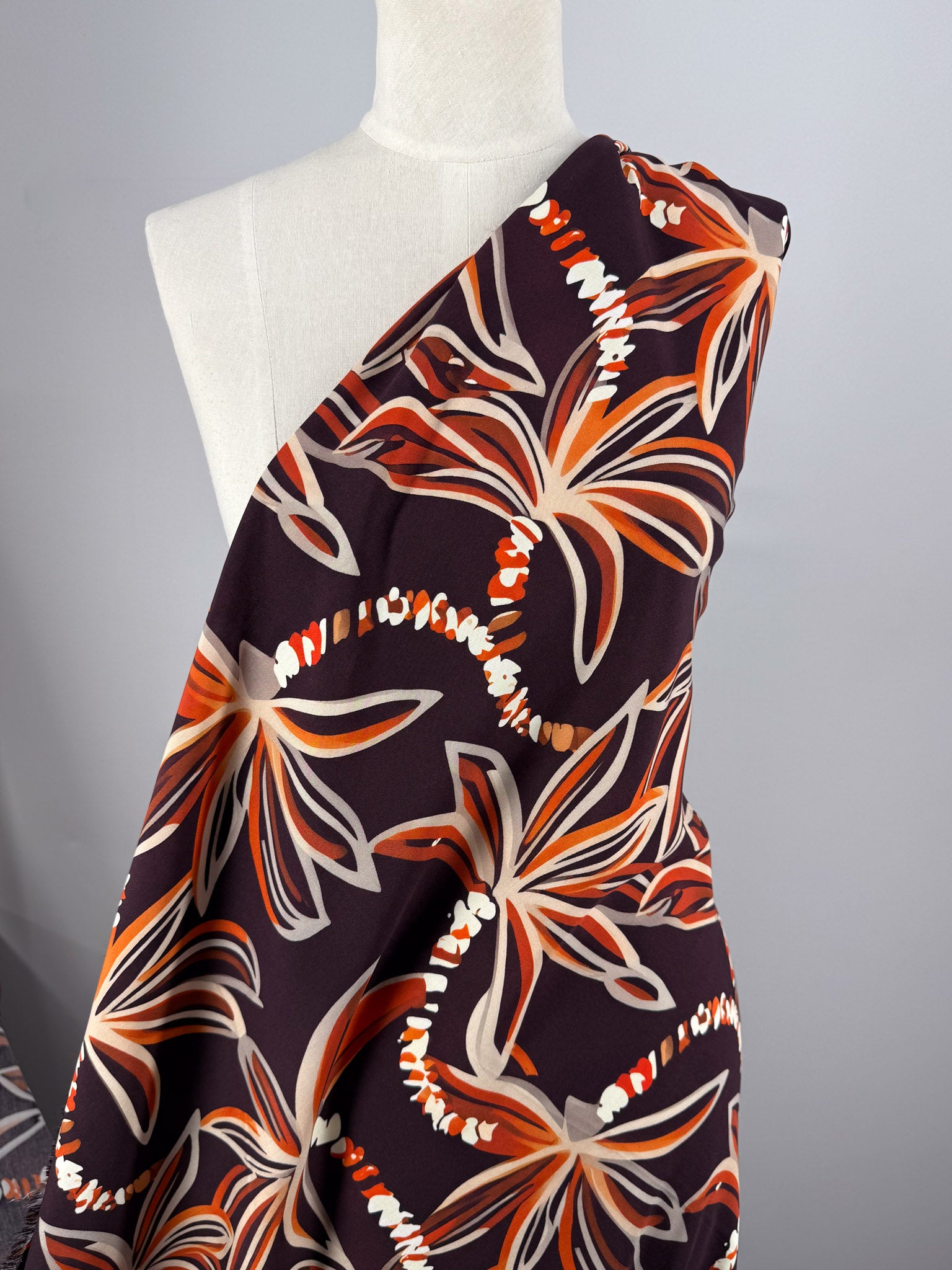 Designer Rayon - Ember Palm - 145cm