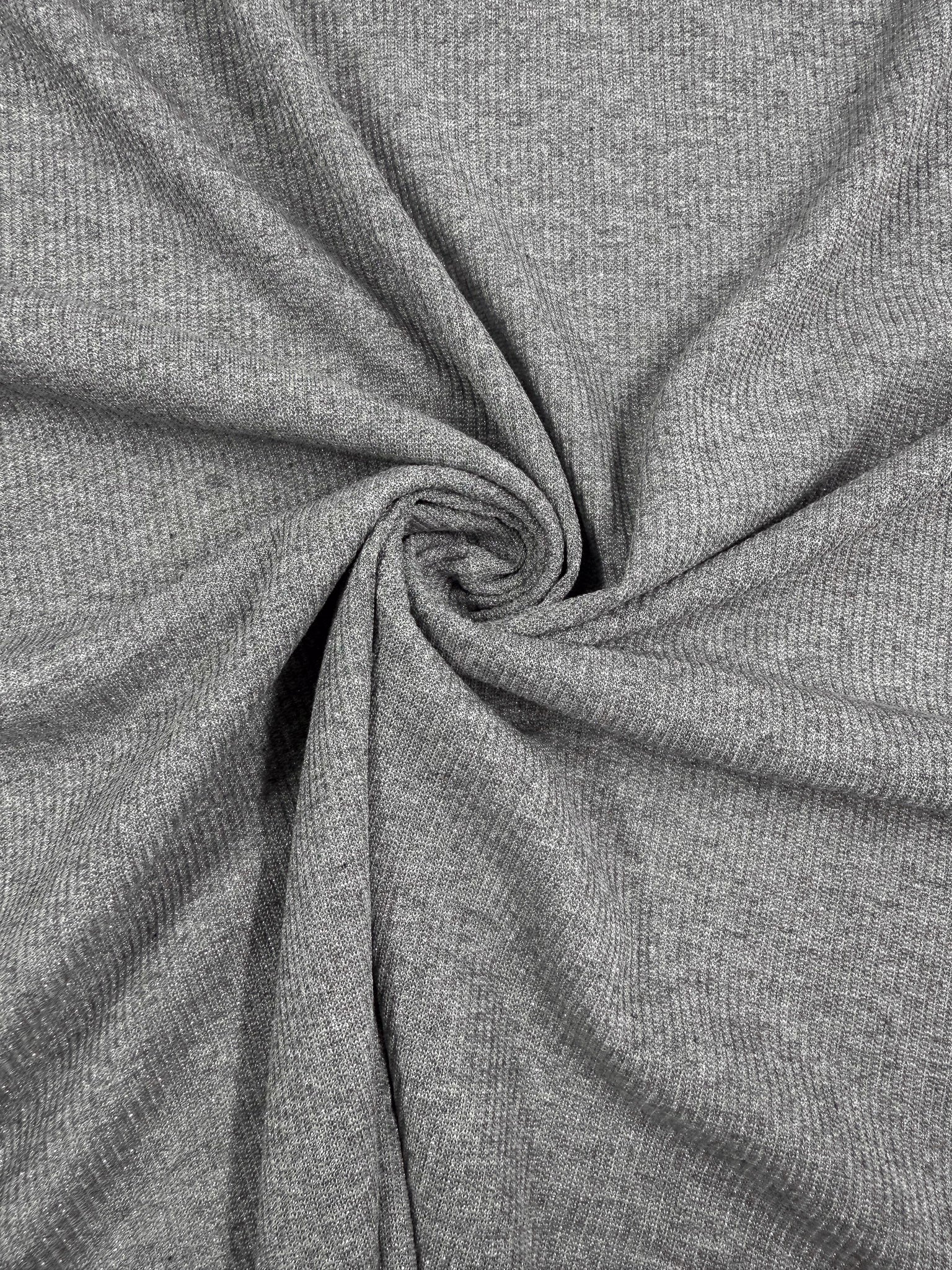 Viscose Rib Knit - Silver - 125cm