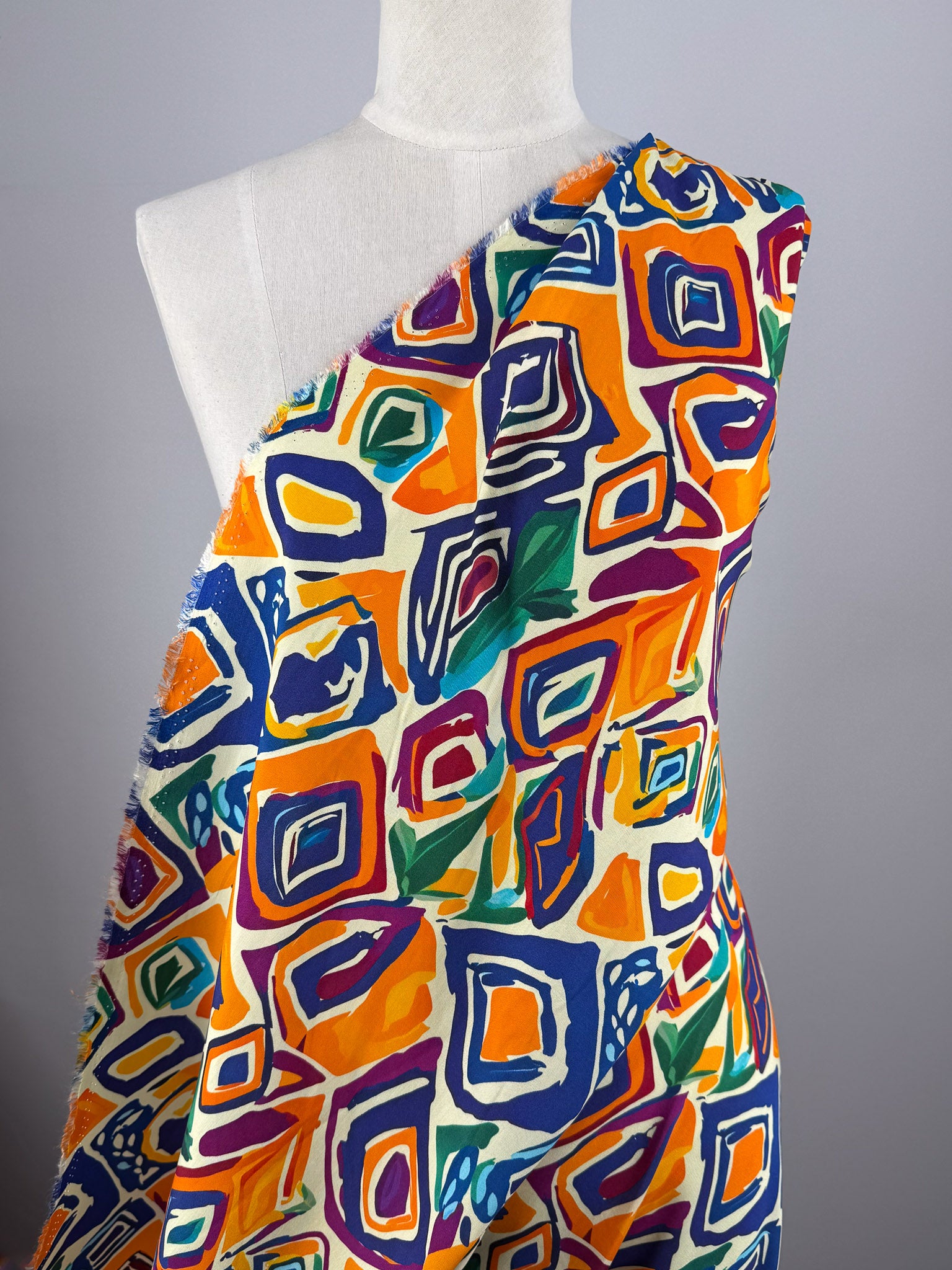 Designer Rayon - Boho Ikat - 145cm