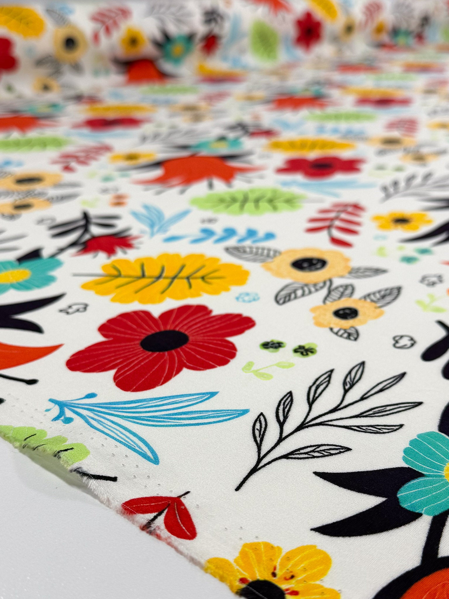Designer Rayon - Folk Garden - 145cm