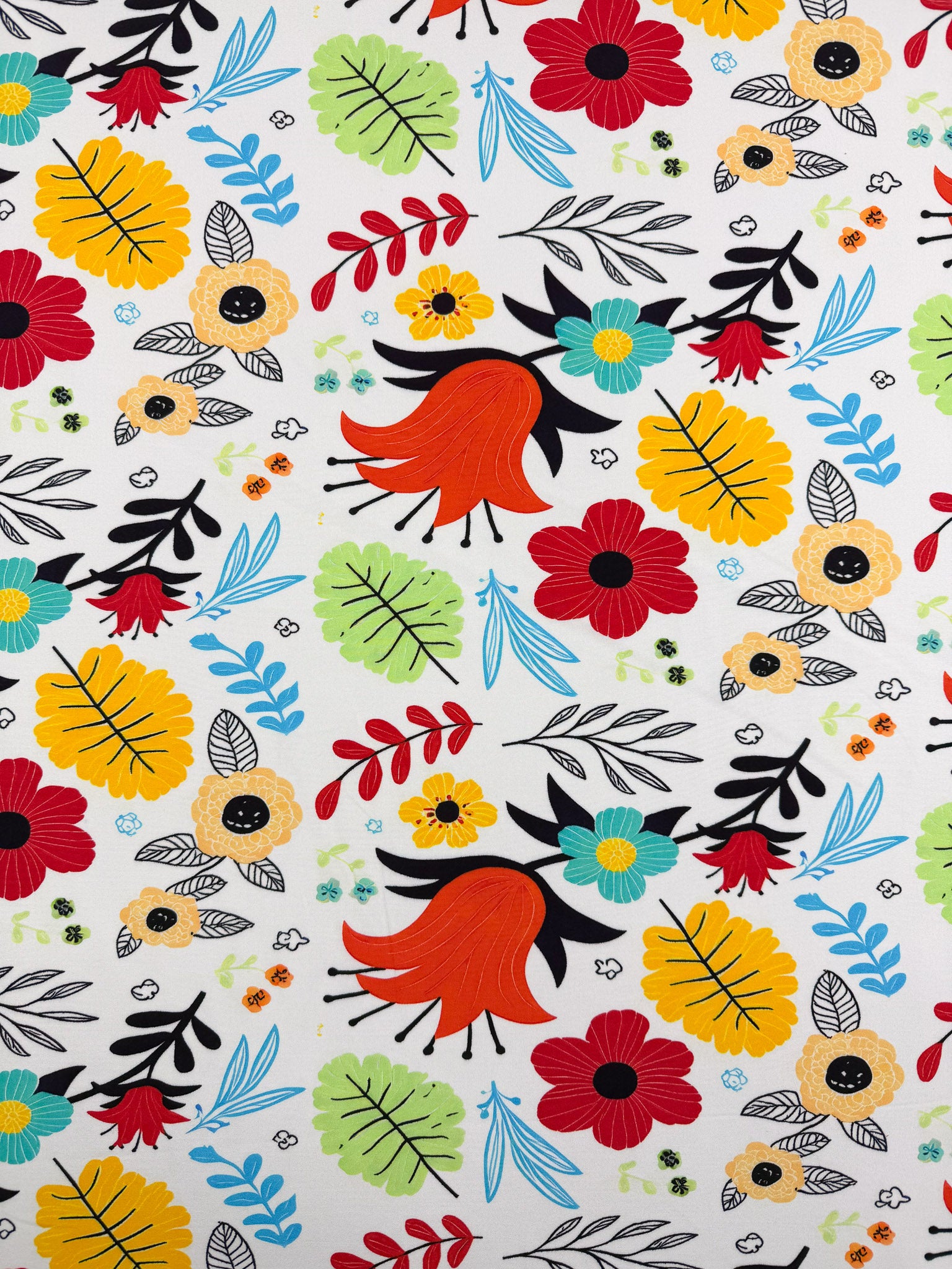 Designer Rayon - Folk Garden - 145cm