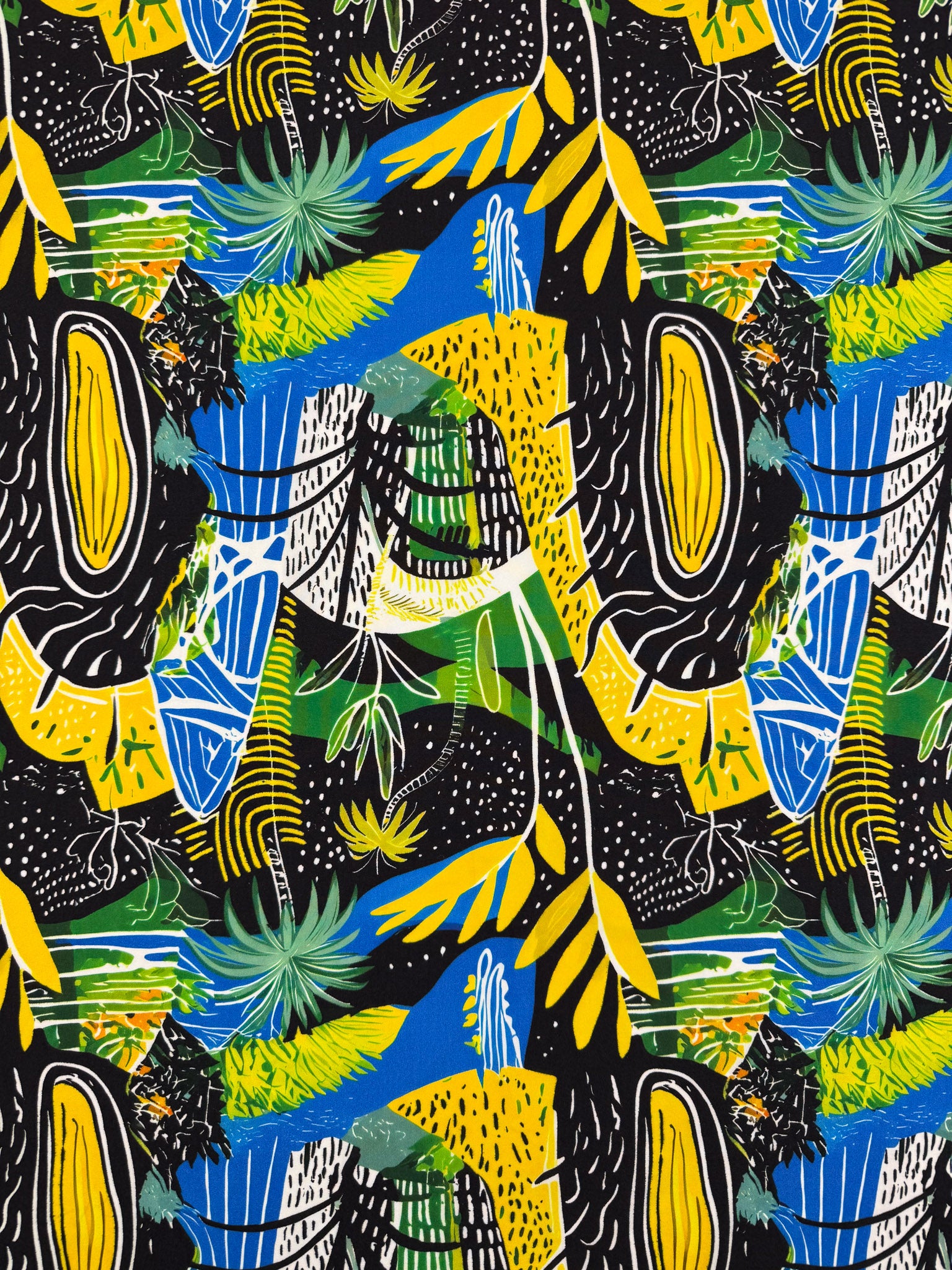 Designer Rayon - Electric Jungle - 145cm