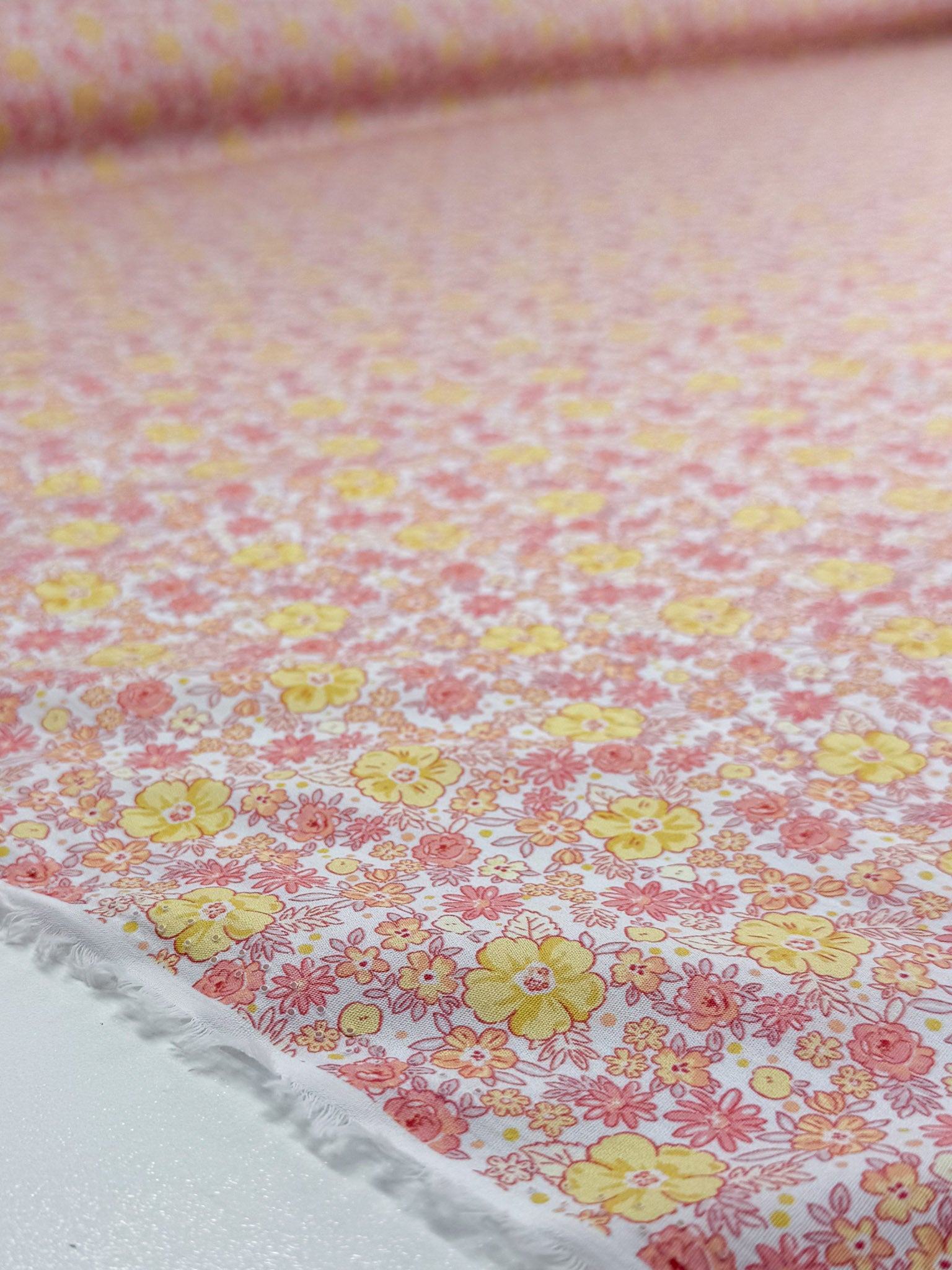 Printed Cotton - Blush Garden - 150cm