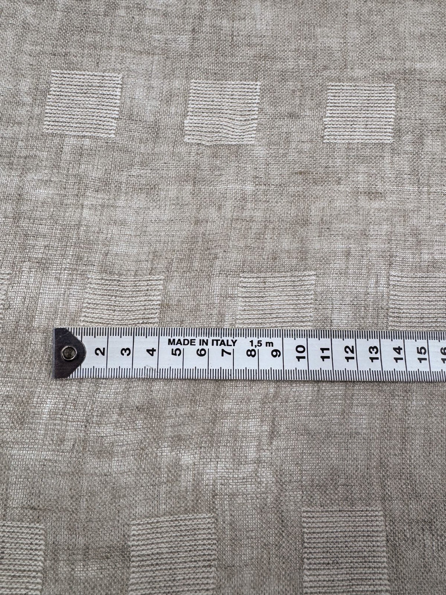 100% Pure Linen - Grid Weave - 140Cm