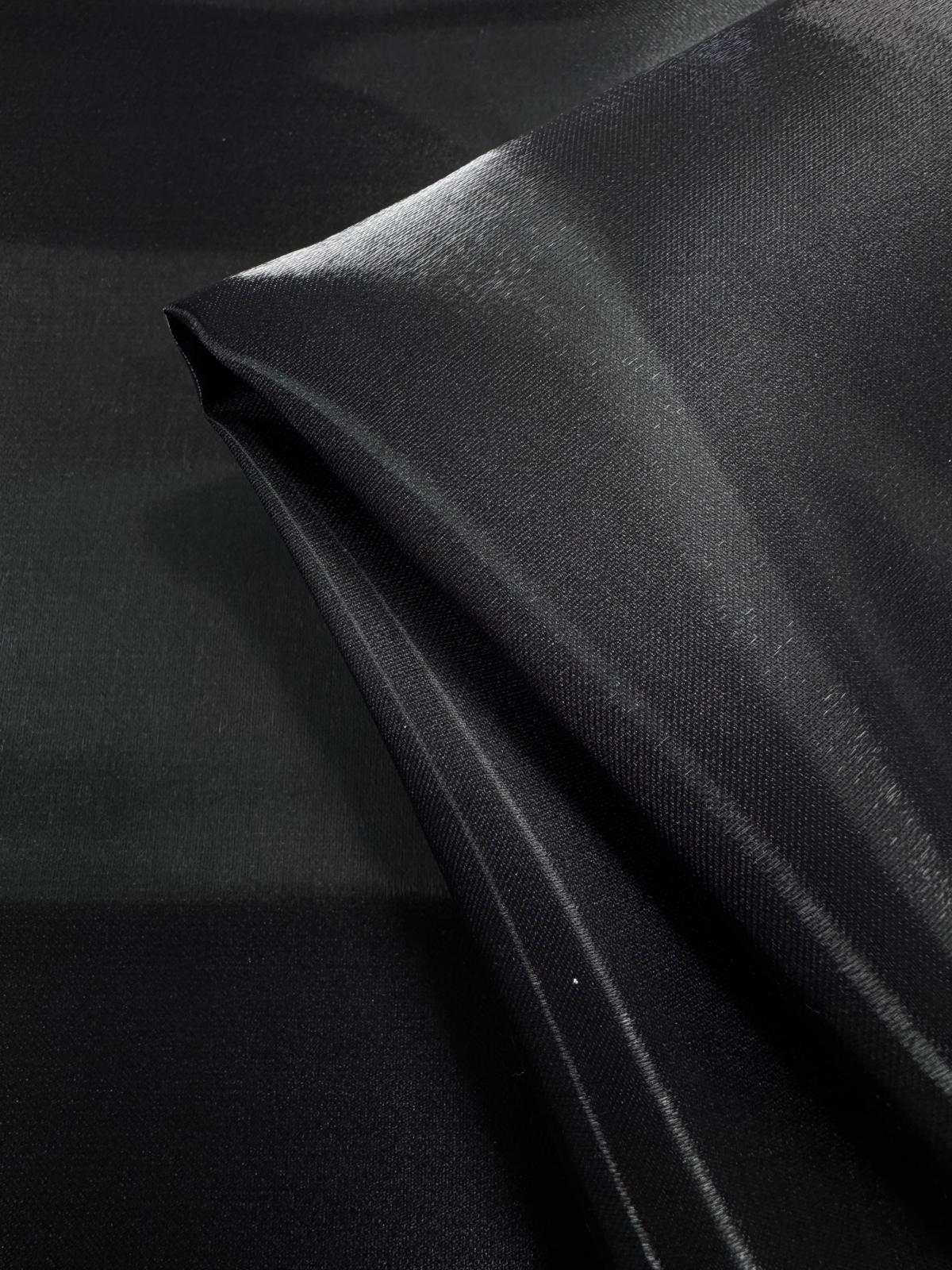 Aurora Satin - Black - 150cm